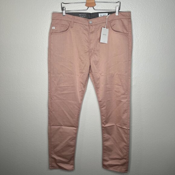 AG Adriano Goldschmied Tellis Modern Slim Airluxe Pink Twill Pants 38x34 - Picture 5 of 9